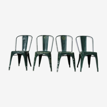 Set of 4 chairs Tolix Xavier Pauchard 30's