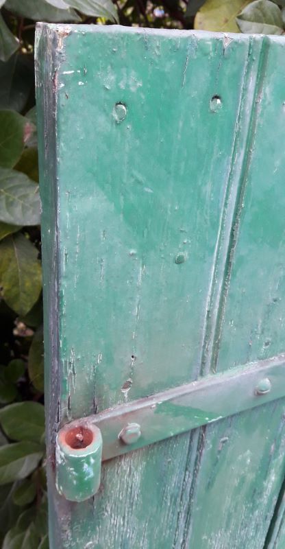 Pair of shutters H125xL87cm old painted fir