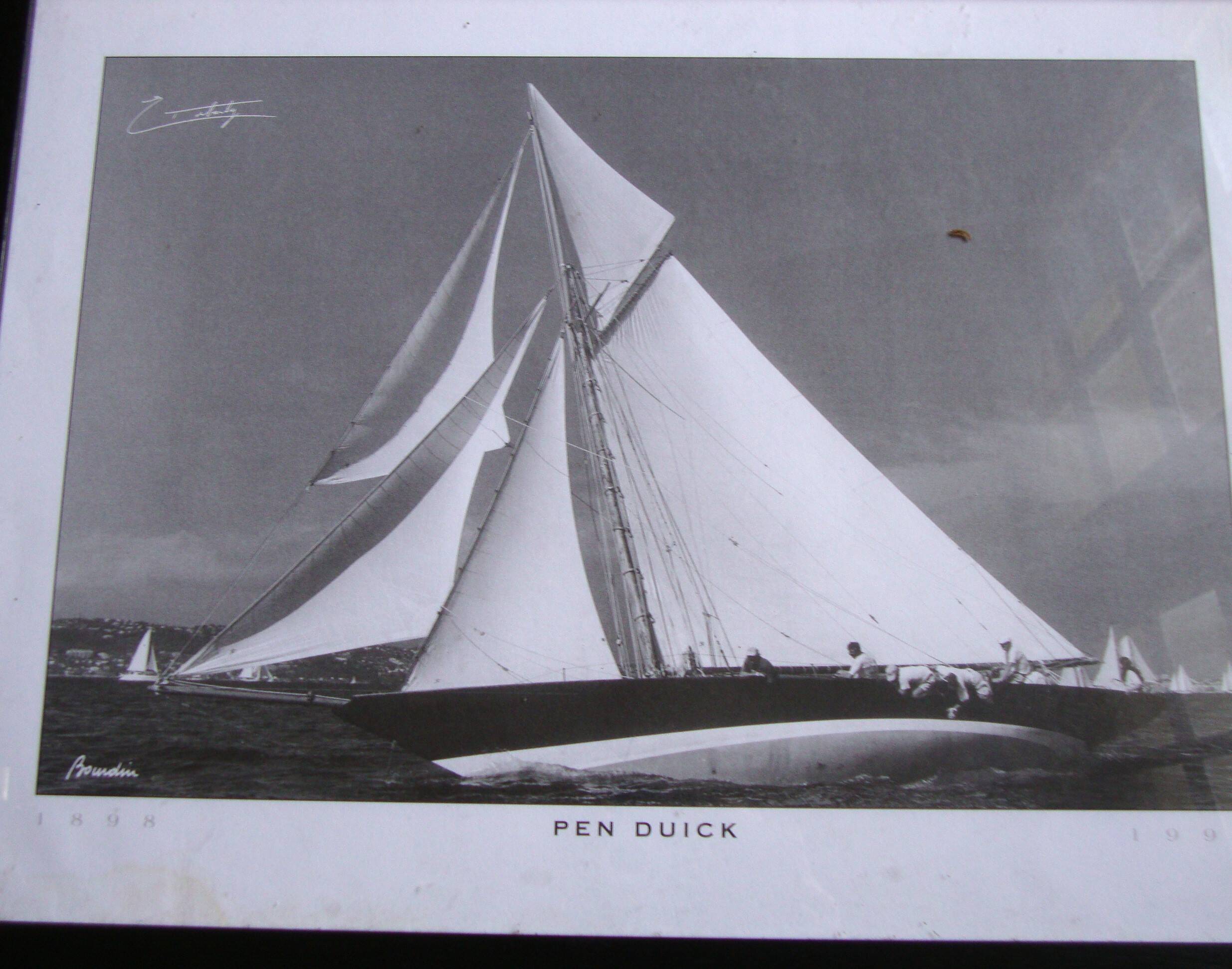 Photo decoration marine art Pen - Duick poster sailboat wood by Eric Tabarly