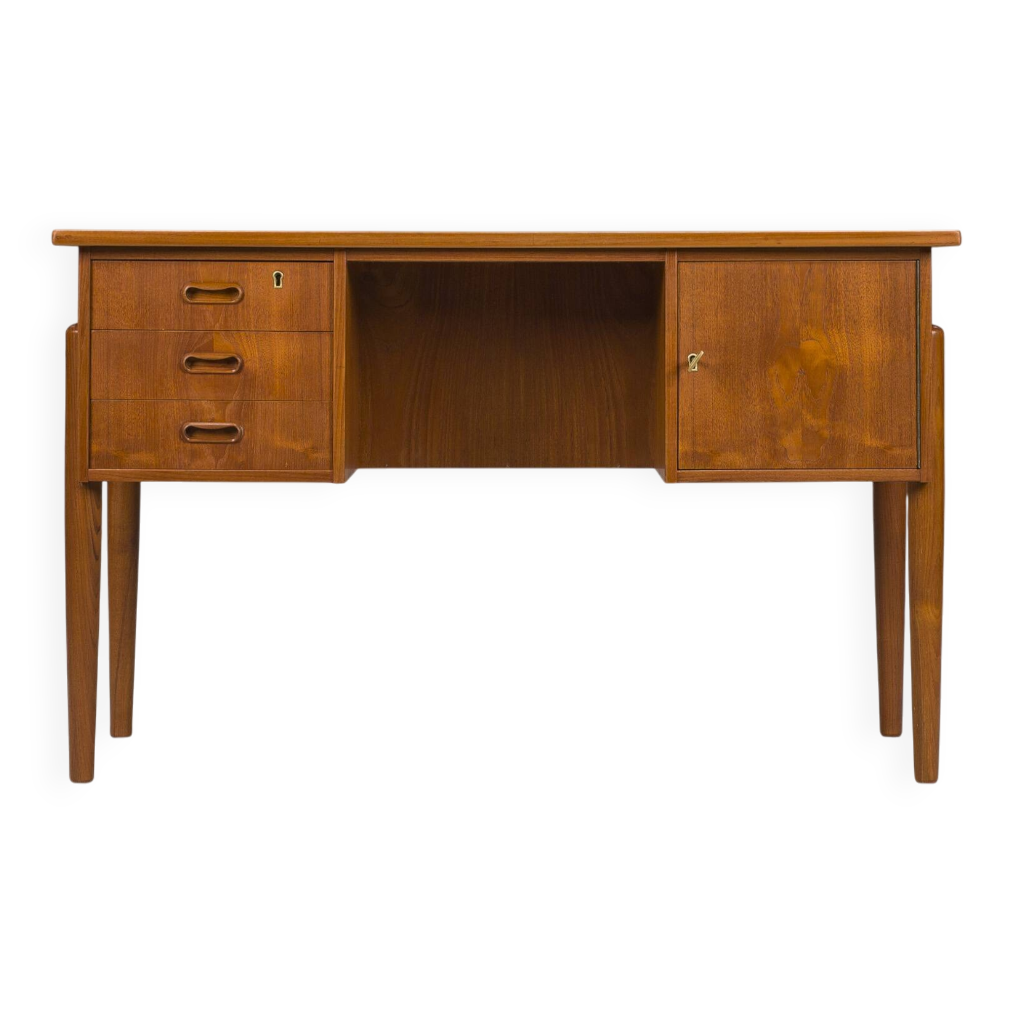Small Mid-Century Danish Teak Desk, 1970s