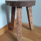 Brutalist tripod stool wabi sabi