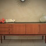 Scandinavian design enfilade in teak and teak veneer