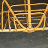 Rattan magazine holder