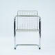set of 4 Italian Wire Chairs, Chrome & Metallic Thread, 1974