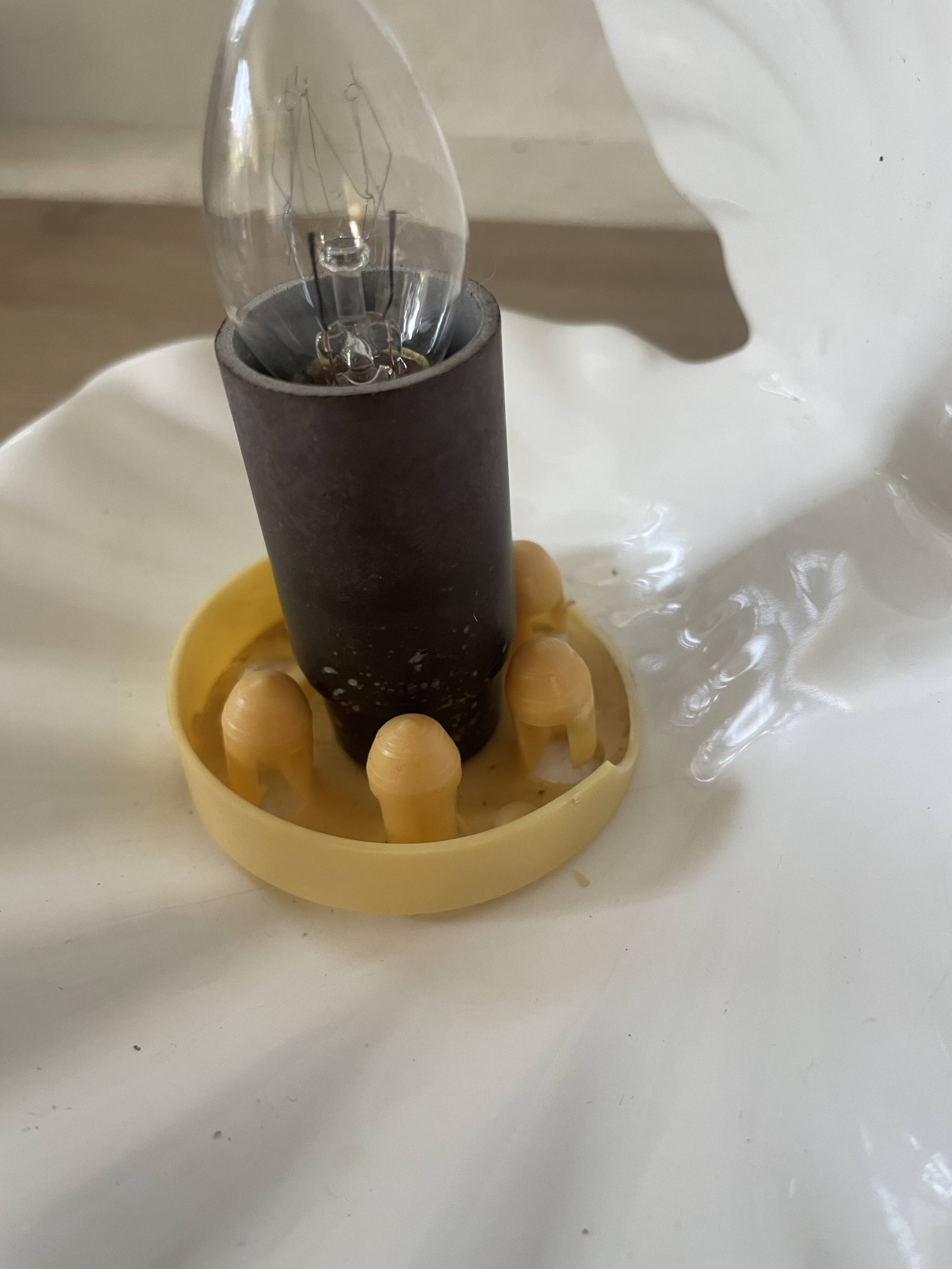 Lampe  coquillage céramique et opaline 70´s