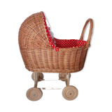 Wicker doll stroller