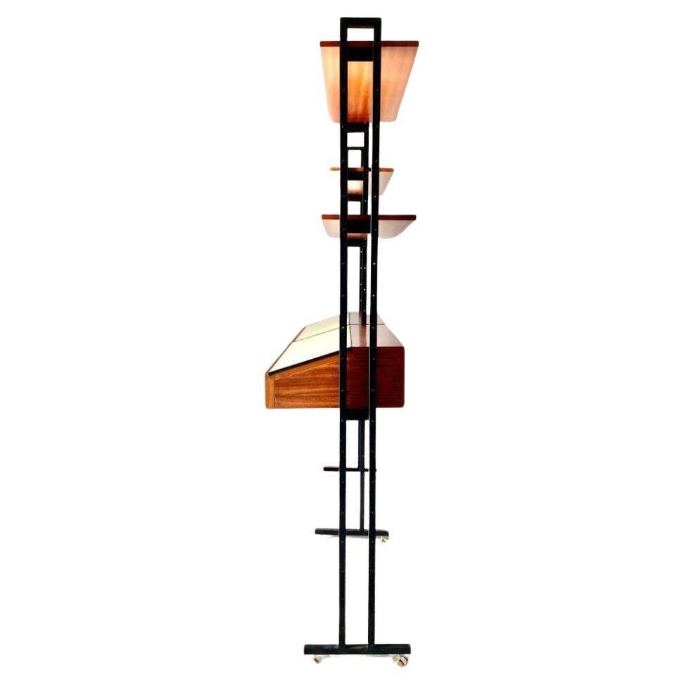 Midcentury Italian Modular Bookshelf with Unusual Drawers, Italy