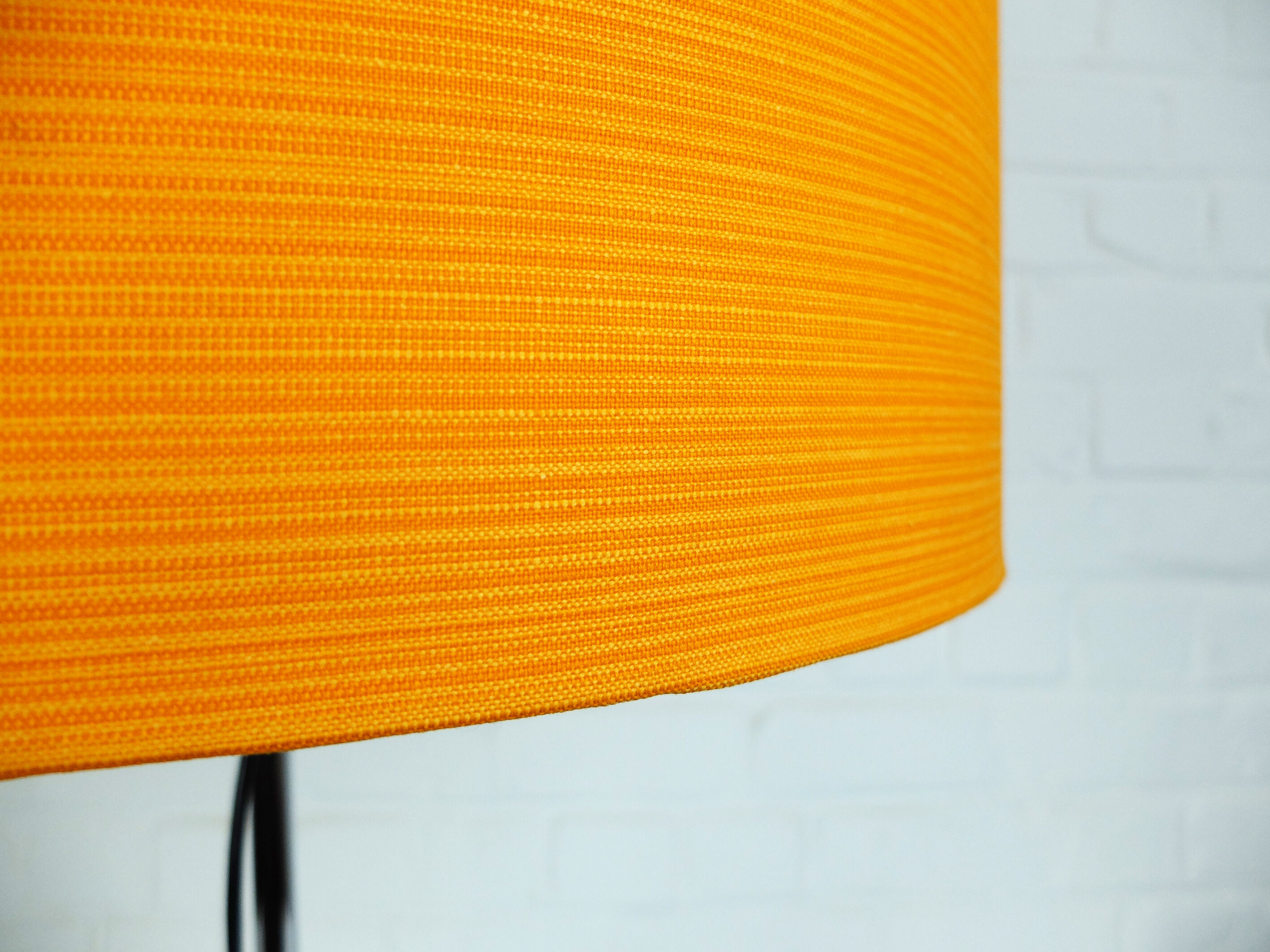 Adjustable Space Age table lamp, original orange lampshade, Staff Leuchten, Germany 1970