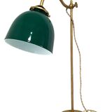 old desk lamp with banker notary gallows green opaline