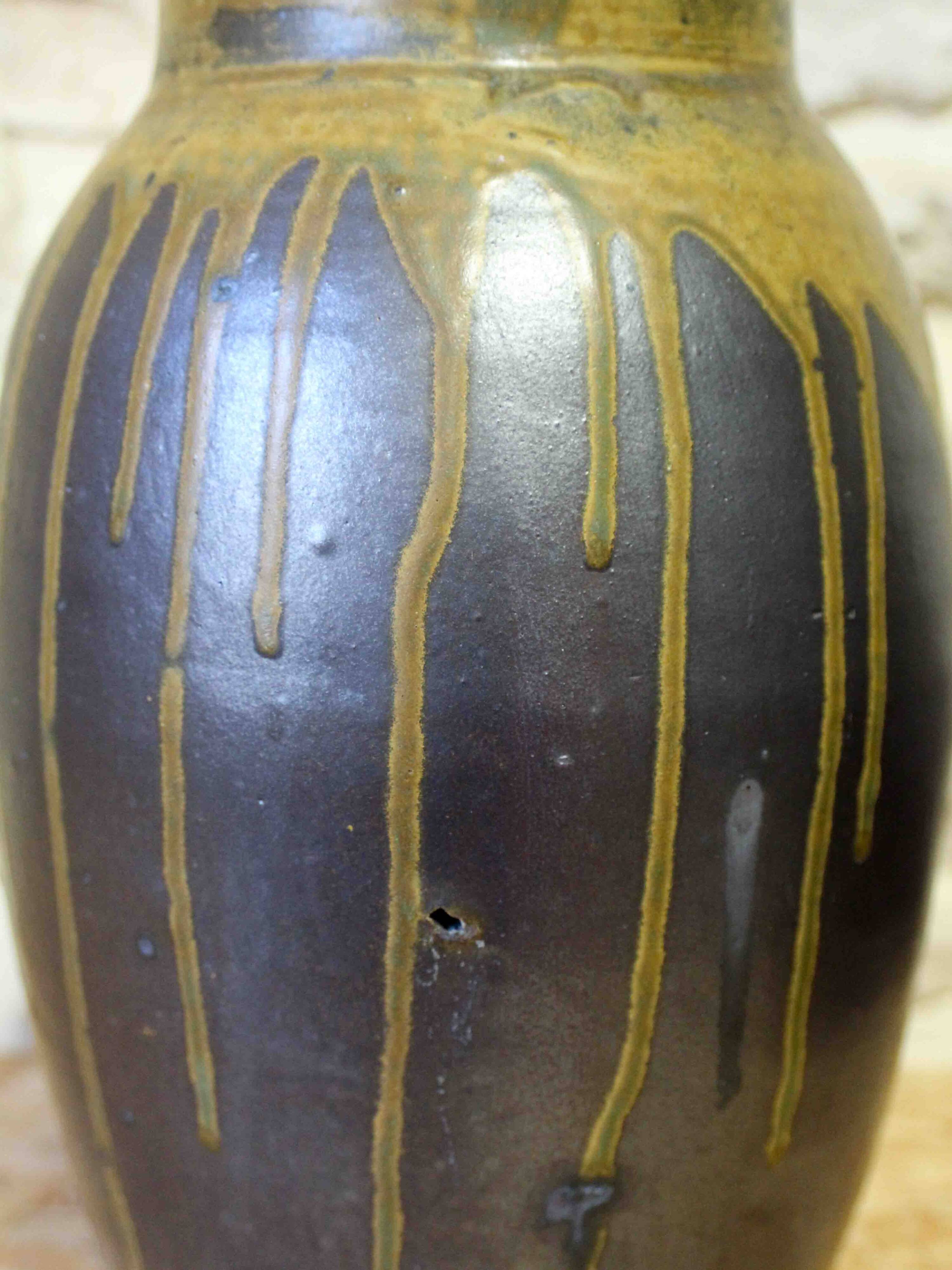 Large glazed stoneware vase Lucien Arnaud Saint-Amand-en-Puisaye