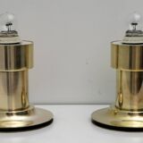 Pair of Mid-Century Modern Italian Brass Table Lamps, 1960s