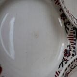 8 Terre de Fer dessert plates, “Damascus” model, Moulin des Loups and Hamage