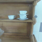 Furniture of trade, vintage service the bottom in oak the top in walnut.
