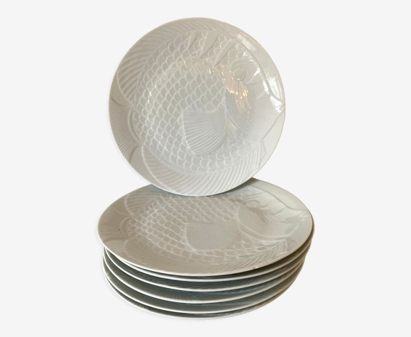 Assiettes plates poisson