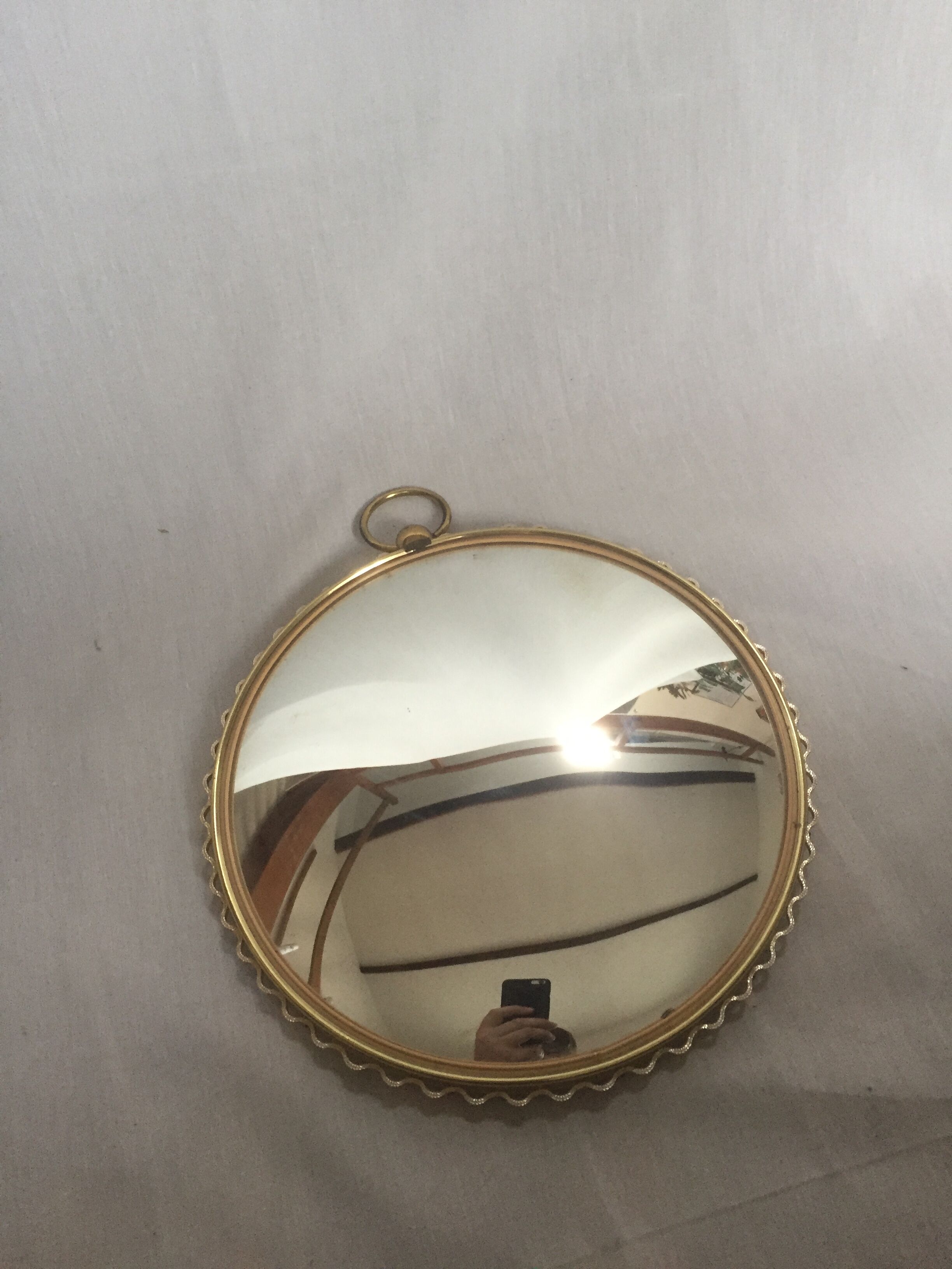 Mirror bulging witch shape pocket watch