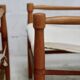 Olav Hodnebo, Suède, Circa 1960: paire de fauteuils scandinaves, toile, bois, corde et cuir.