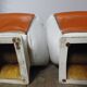 rare ensemble fauteuil baquet avec repose pied vintage
