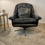 Vintage black Danish armchair / single armchair / ESA lounge chair