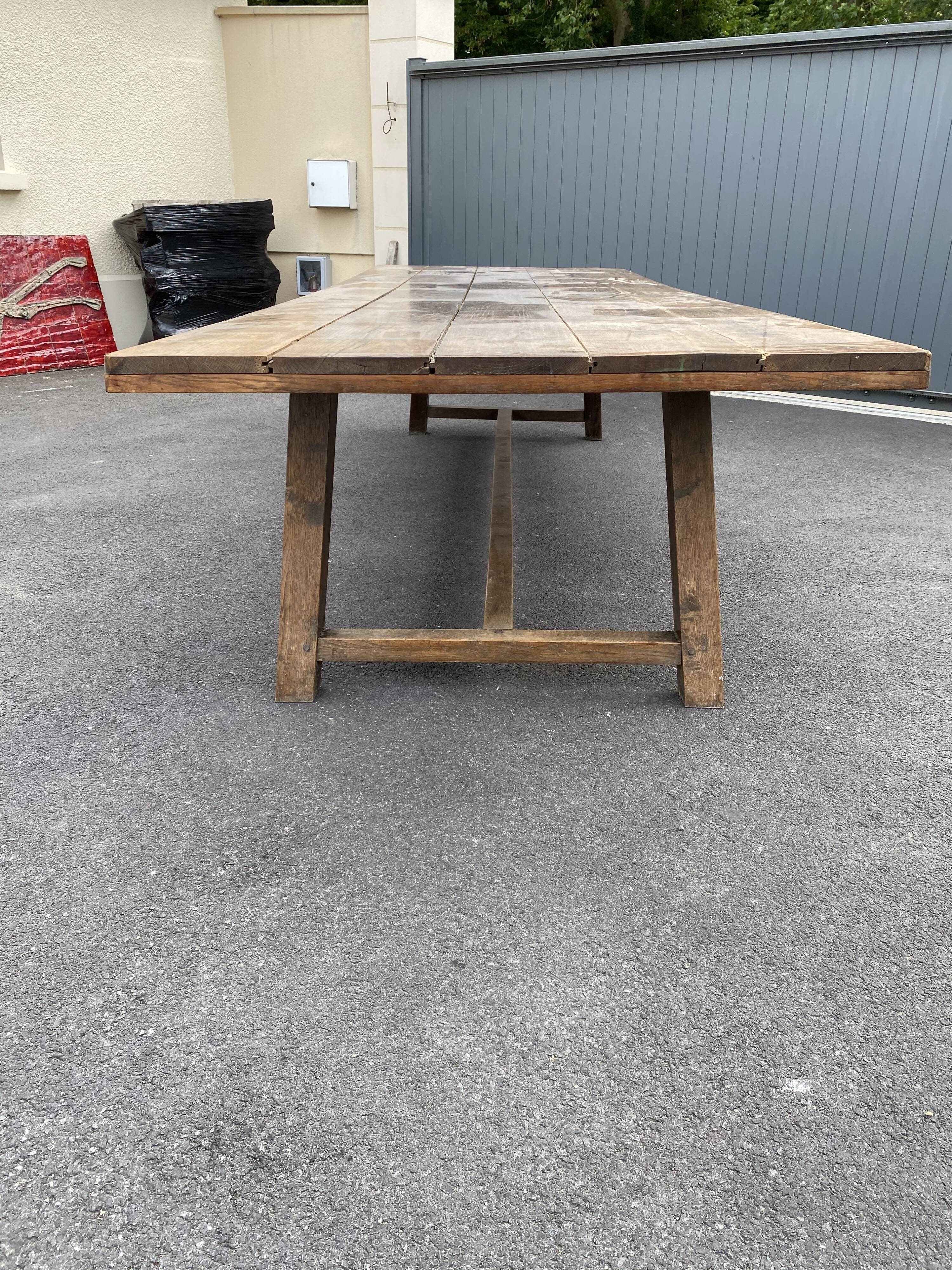 Solid oak farm table