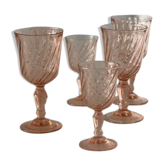 Pink wine glass