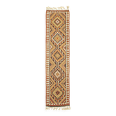 Turkish Handwoven Vintage Herki Kilim 86 cm x 340 cm