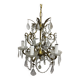 5 light bronze and crystal chandelier