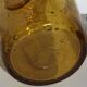 Amber bubbled glass jar La Rochère