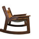 Vintage brazilian cowhide rocking chair, 1950s