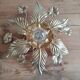 Golden brass flower wall lamp