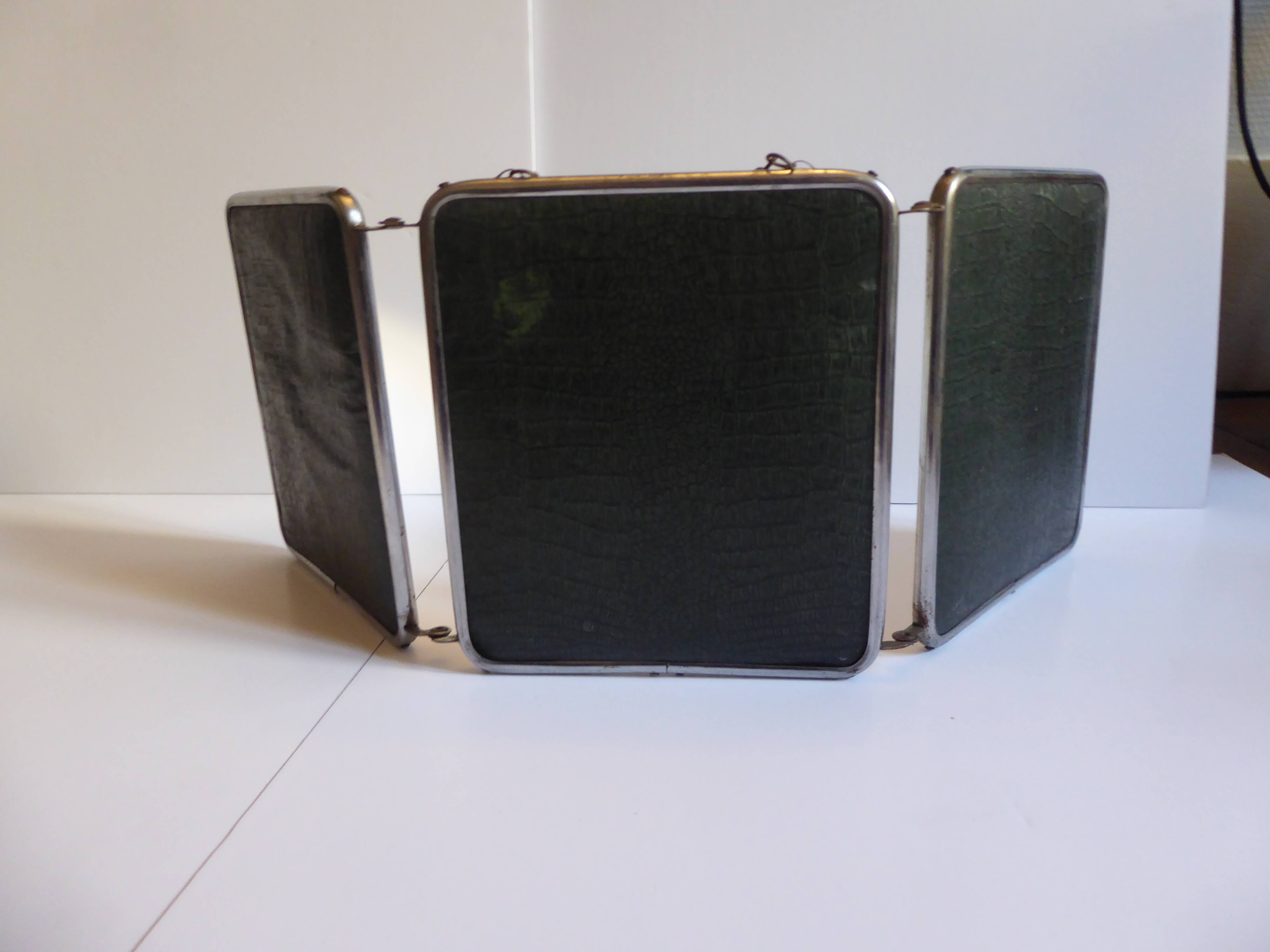 Barber triptych mirror 55x20cm circa 1960