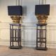 Pair of riveted wrought iron pedestals, circa 1900