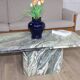 Handcrafted green marble coffee table, 1960s France