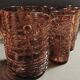 Orangeade set, pitcher, six glasses, purple glass, 70s