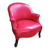Red leather toad armchair