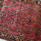 Handmade antique Persian Sarouk runner 3.2' x 7.10' (97cm x 241cm) 1900s - 1B708