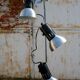 Floor lamp in metal chrome with 3 spotlights, 70s