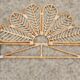 Peacock rattan headboard