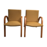 Pair of armchairs Bow wood edition Steiner vintage