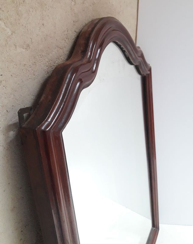 Louis Philippe mirror, mahogany, gendarme hat