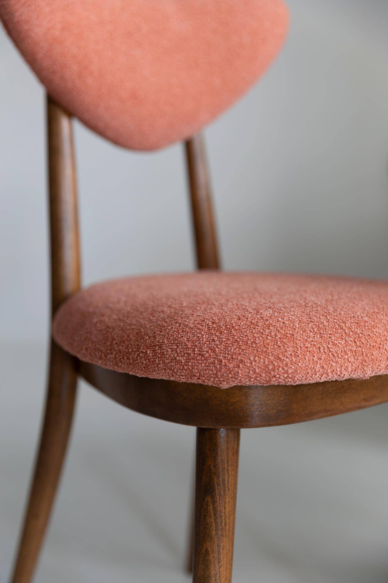 Vintage Heart Chair in Orange Velvet, Europe, 1960s