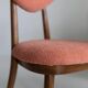 Vintage Heart Chair in Orange Velvet, Europe, 1960s