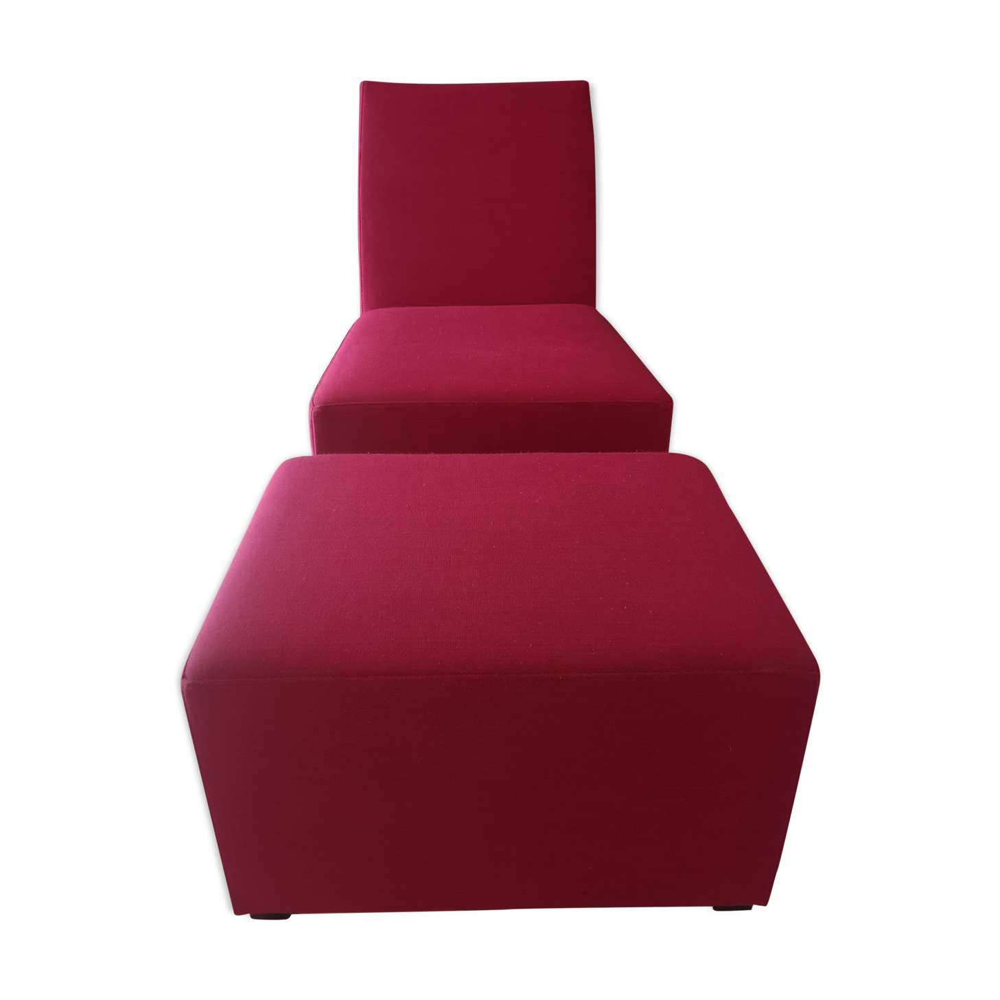 Fauteuil et repose pied "pouf" Ligne Roset