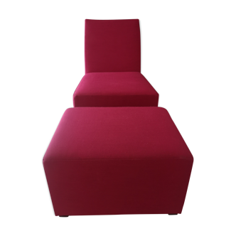 Chair and rest foot "pouf" Ligne Roset
