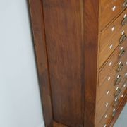 Very Tall Dutch Art Nouveau Walnut Apothecary Cabinet Barber Cabinet, 1900s