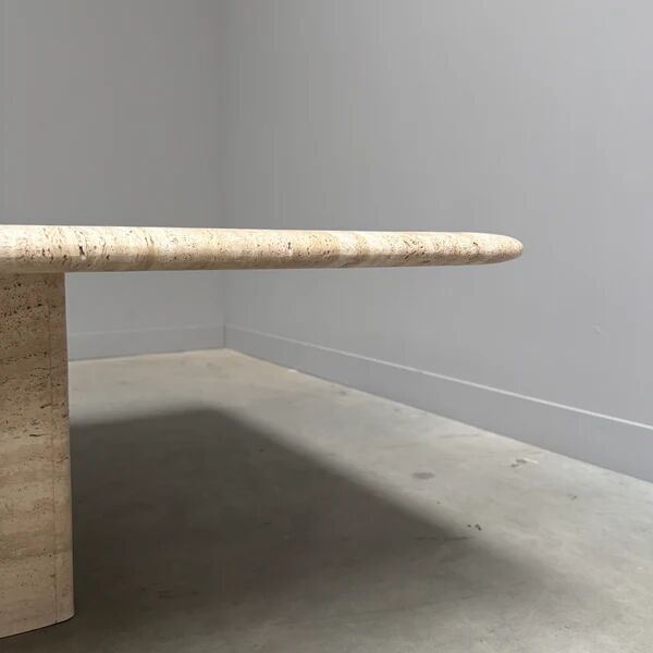 Large vintage travertine coffee table, 1970s