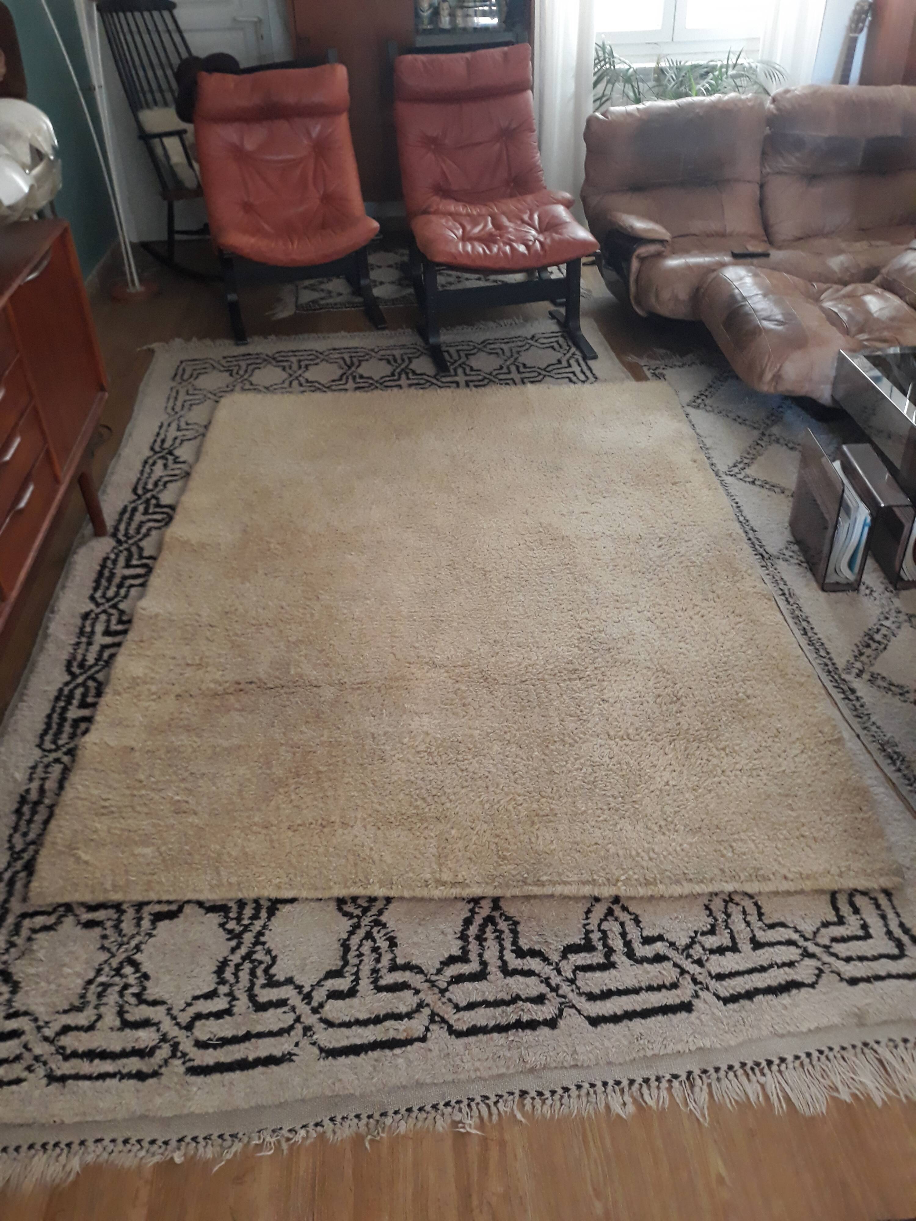 Hand made Berber rug pure wool