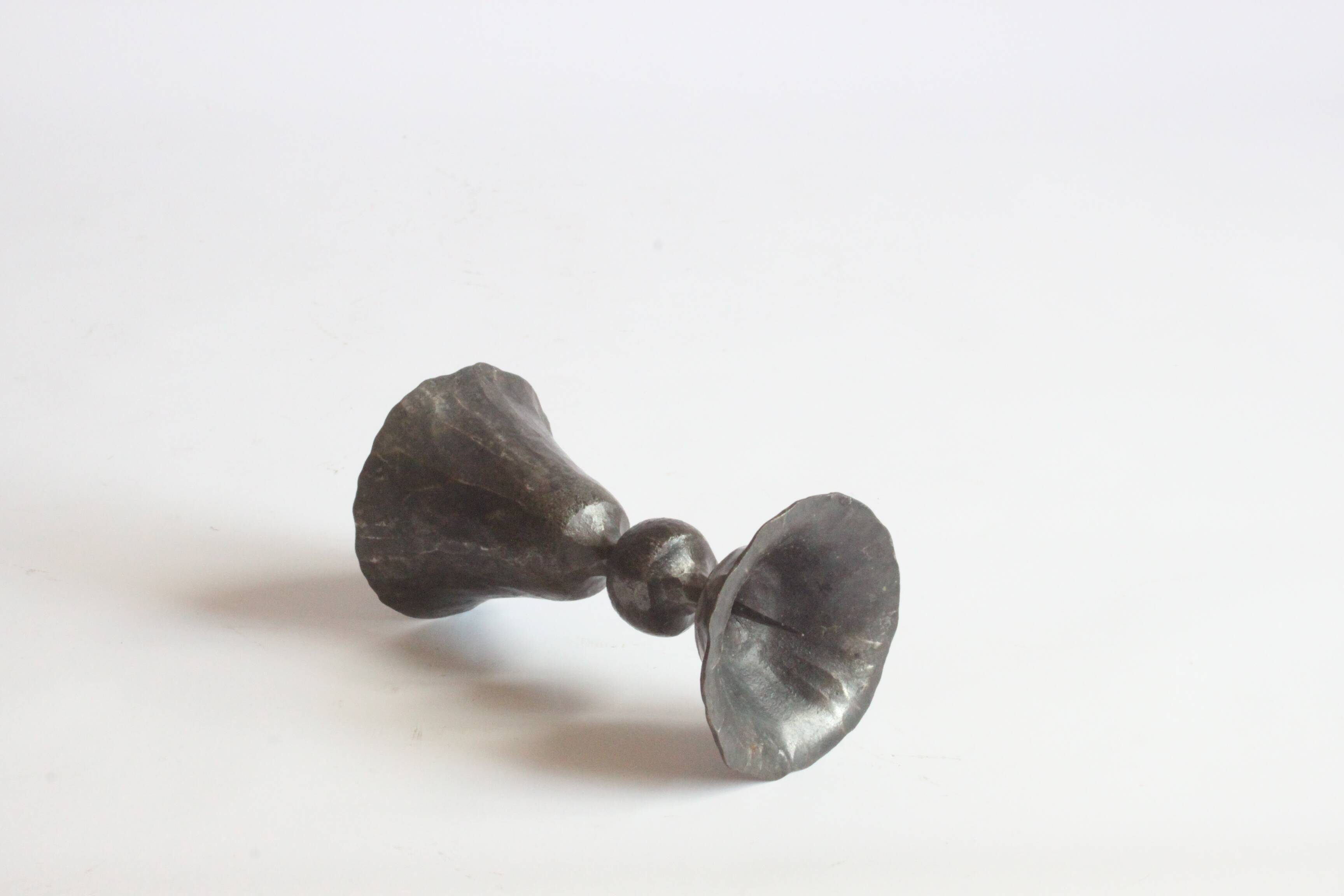 Brutalist metal candle stick