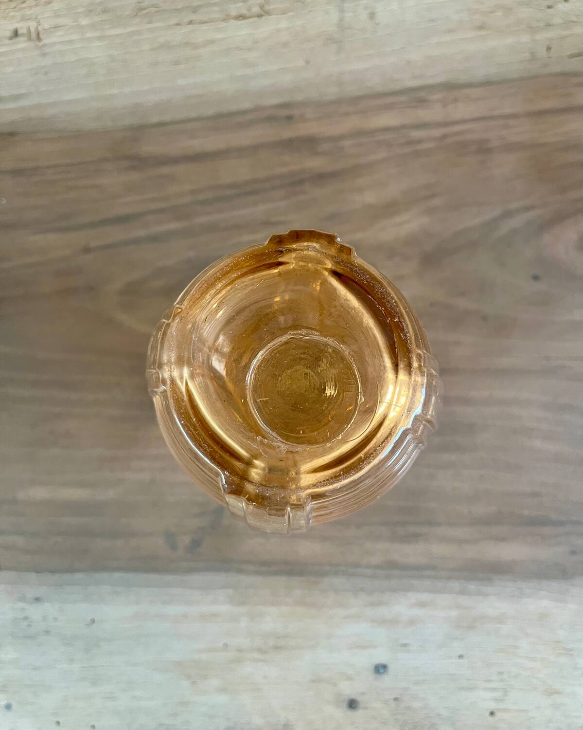 Art Deco vase in pink glass