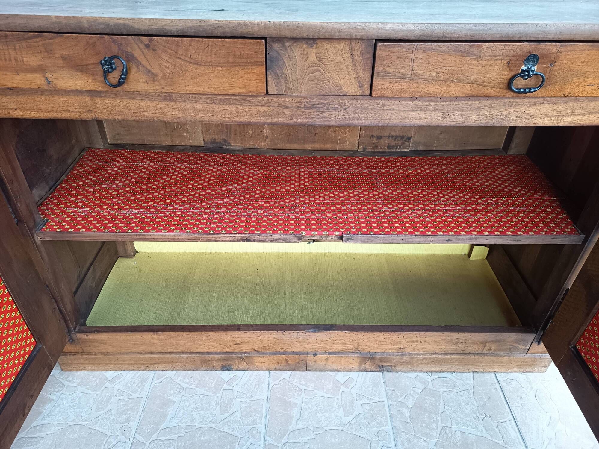Rustic walnut sideboard