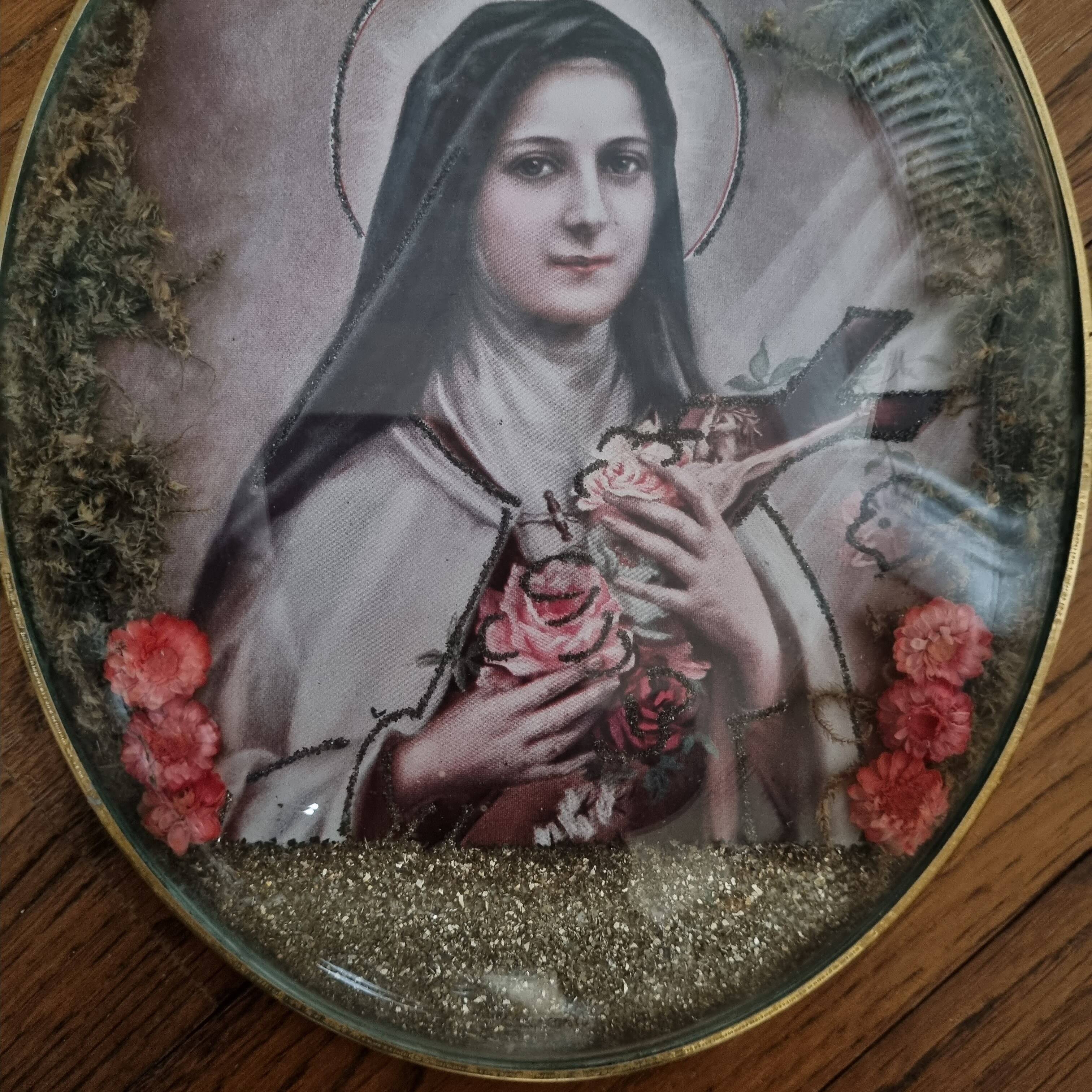 Vintage ex voto religious frame